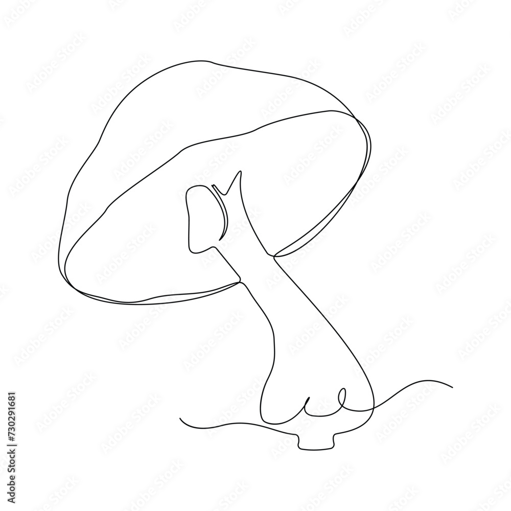 Mushrooms Continuous single line art drawing and illustration vector design
Mushrooms Continuous single line art drawing and illustration vector design