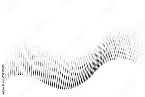 Abstract halftone wave dotted background. Futuristic twisted grunge pattern, dot, circles. Vector modern optical pop art texture for posters, business cards, cover, labels mock-up, stickers layout
