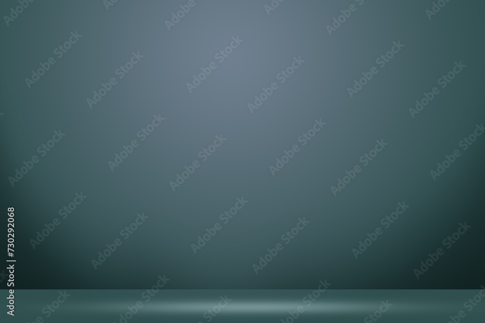 Obraz premium Dark teal gradient background with spotlight effect, for mockup or presentation, with blank space for text or image overlay