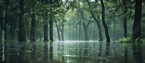 Heavy rain in the forest can lead to flooding due to pooling  overflowing rivers  and runoffs.