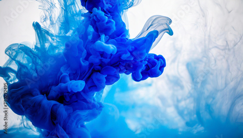 Niebieski dym eksplozja koloru, abstrakcyjne tło
