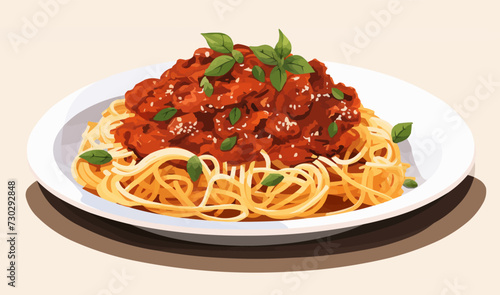 Bolognese vector flat minimalistic isolated illustration