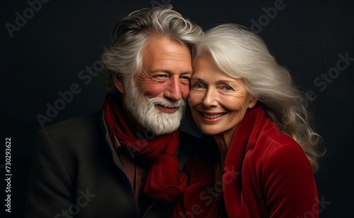 Mature senior couple. Happy active people. Generate Ai