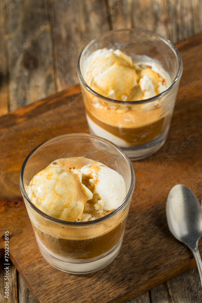 Frozen Sweet Affogato Coffee Dessert Frozen Sweet Affogato Coffee Dessert