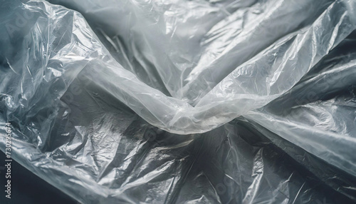 wrinkled plastic bag texture, symbolizing environmental degradation and waste pollution