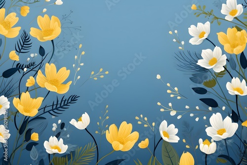 Artistically arranged yellow and white flowers