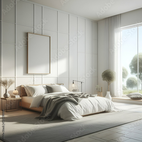 bedroom, interior, room, bed, hotel, home, furniture, house, design, window, luxury, apartment, lamp, architecture, pillow, wall, sofa, nobody, light