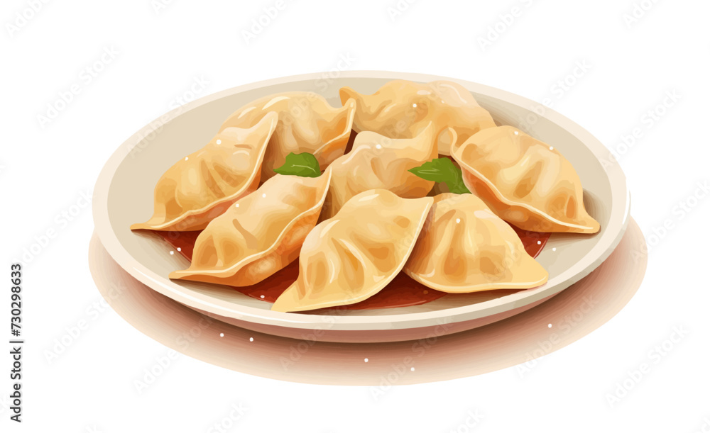 italian ravioli isolated vector style illustration italian ravioli isolated vector style illustration