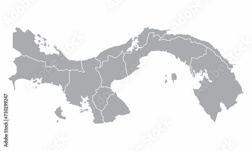 Panama regions map photo