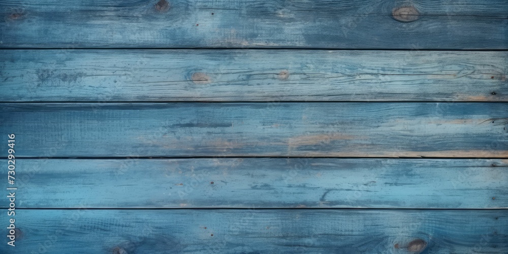 Fototapeta premium Old grunge wood plank texture background. Vintage blue wooden board wall have antique cracking style background