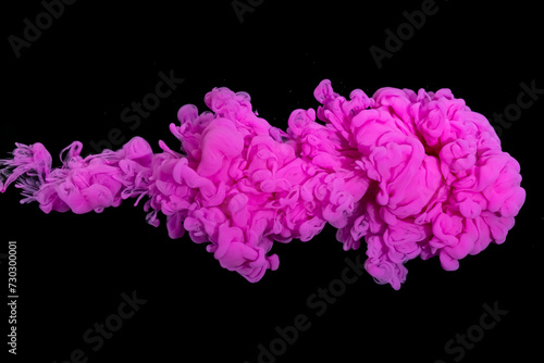 Pink Acrylic Ink Paint In Water