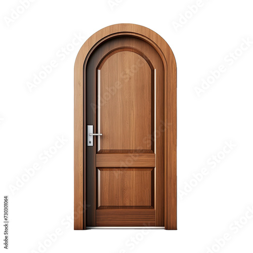 A Welcoming and Sturdy Door Ready to Reveal the Mysteries Behind It.. Isolated on a Transparent Background. Cutout PNG.