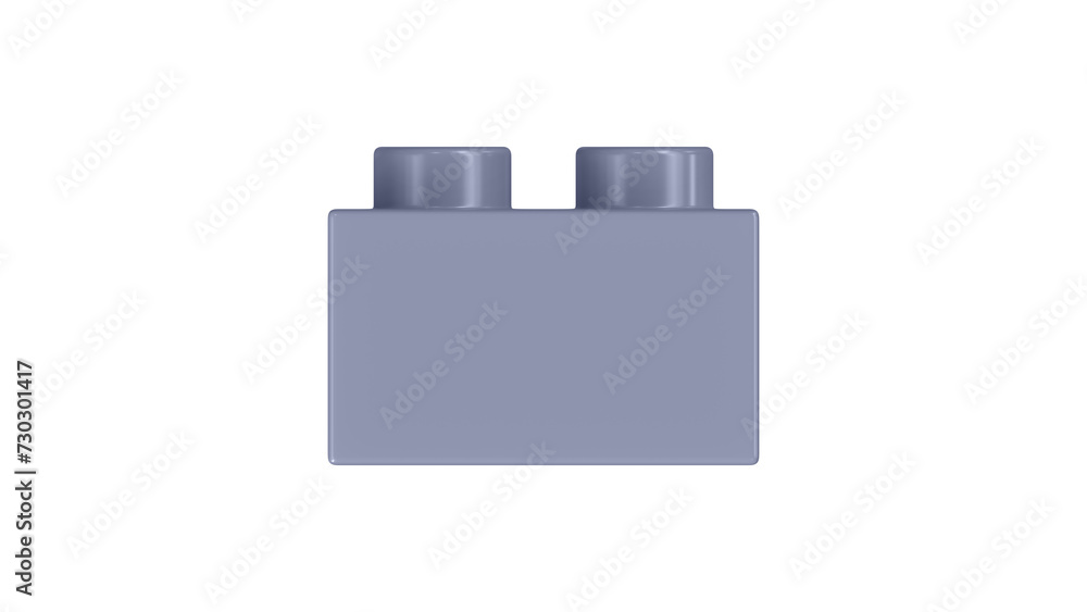 Cool Gray Block Isolated on a White Background. Close Up View of a Plastic Children Game Brick for Constructors, Side View. High Quality 3D Rendering with a Work Path. 8K Ultra HD, 7680x4320 Cool Gray Block Isolated on a White Background. Close Up View of a Plastic Children Game Brick for Constructors, Side View. High Quality 3D Rendering with a Work Path. 8K Ultra HD, 7680x4320