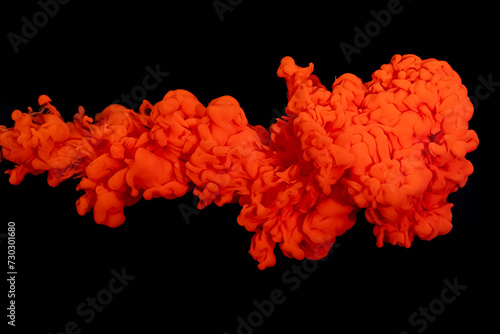 Red Acrylic Ink Paint In Water