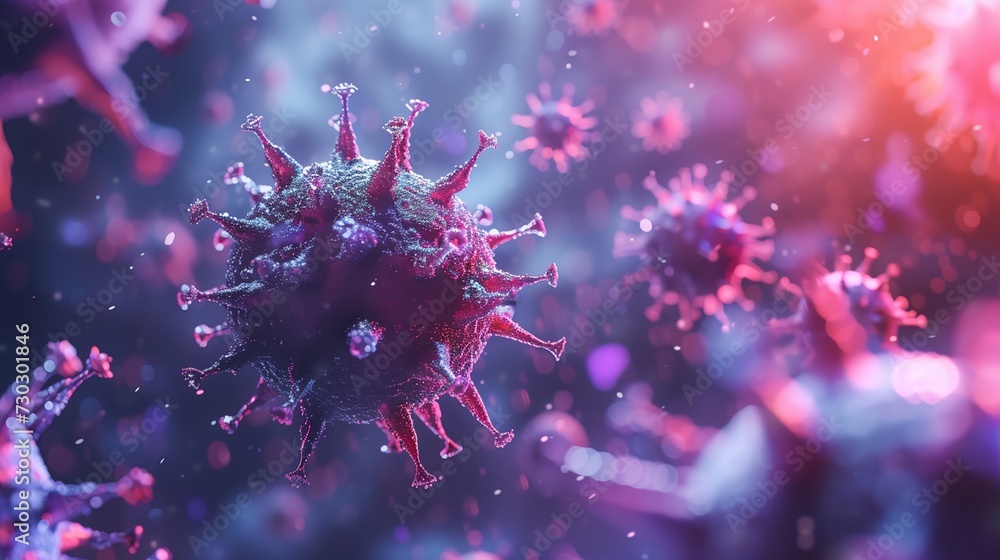 a close up of a virus a close up of a virus