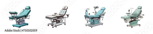 Obstetric examination table. Cartoon vector illustration photo