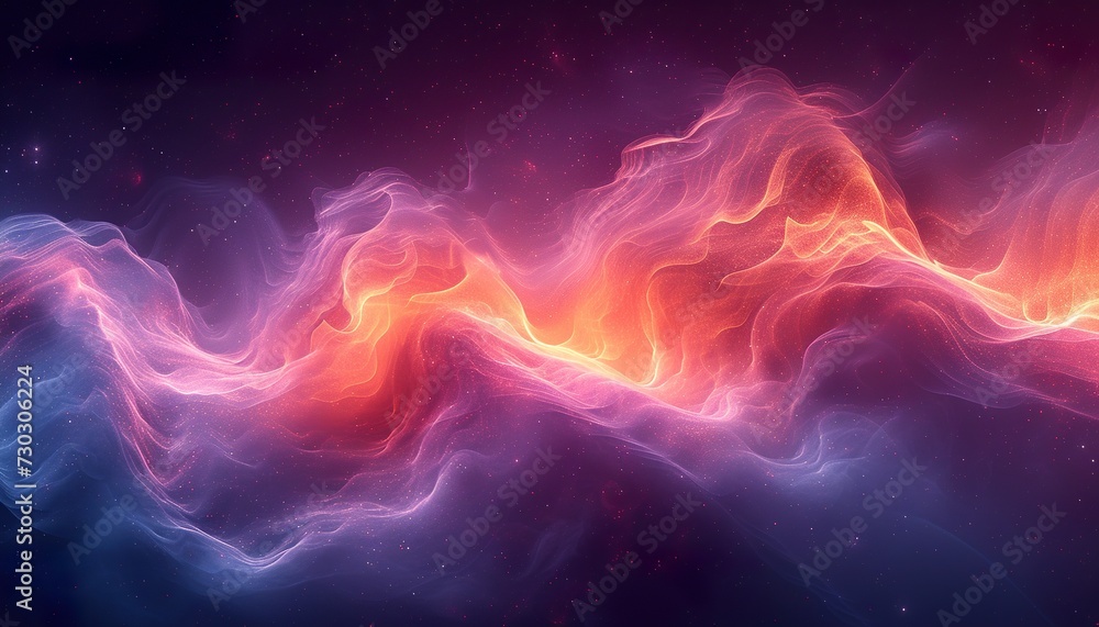 Energy Abstract - Vibrant Waves on Dynamic Plasma Energy Flow Background, abstract background