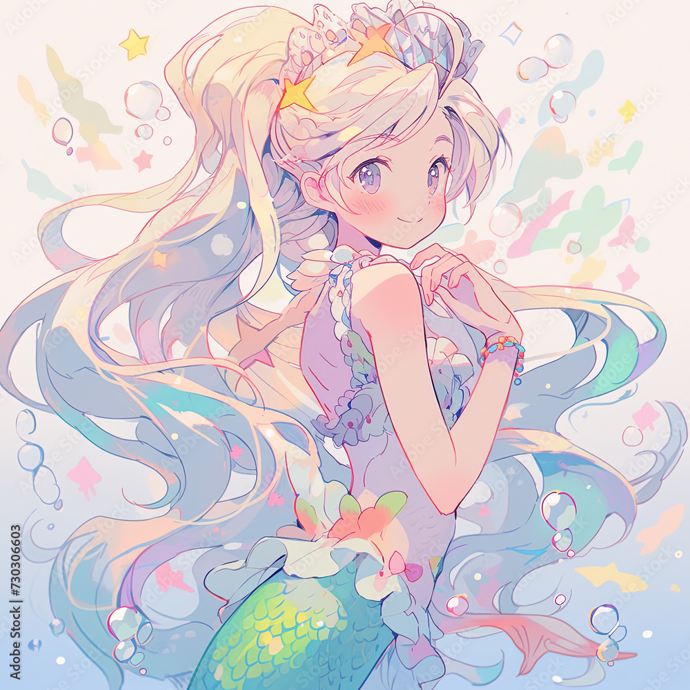 the mermaid princess on the sea, AI Generative
the mermaid princess on the sea, AI Generative