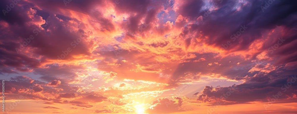sunset sky clouds in the evening with red orange yellow and purple sunlight on golden hour after sunset sky clouds in the evening with red orange yellow and purple sunlight on golden hour after