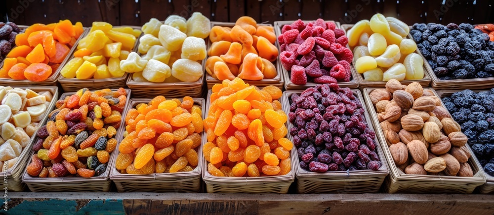 Healthy dry fruits arranged as a gift idea for Ramadan or a dry fruit shop. Healthy dry fruits arranged as a gift idea for Ramadan or a dry fruit shop.