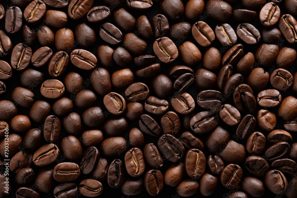 Fototapeta premium Fresh roasted coffee beans
