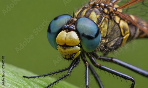 Nature's Ballet: Exquisite Closeup of a Dragonfly's Micro World © bellart
