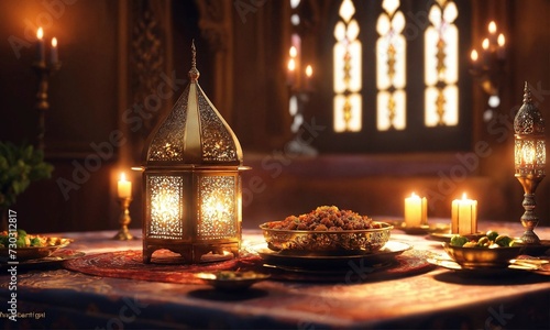 illustration of a ramadan meal © omarifx