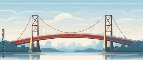 bridge vector flat minimalistic asset isolated vector style illustration