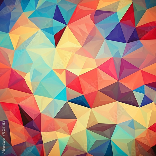 Abstract Multicolor triangle Geometric background