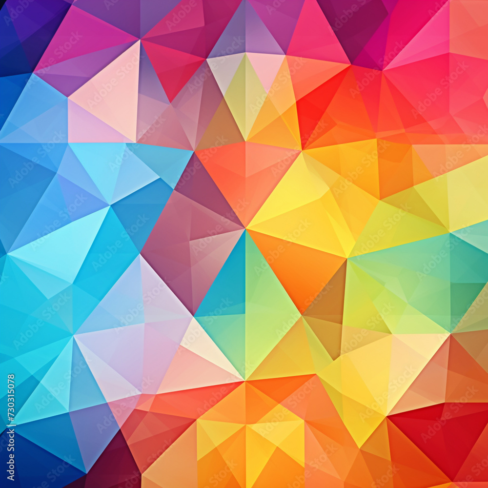 Abstract Multicolor triangle Geometric background