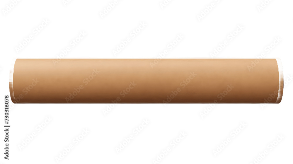 Obraz premium Blank Cardboard tube isolated on white or transparent background