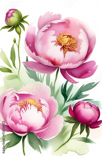 pattern with pink tulips