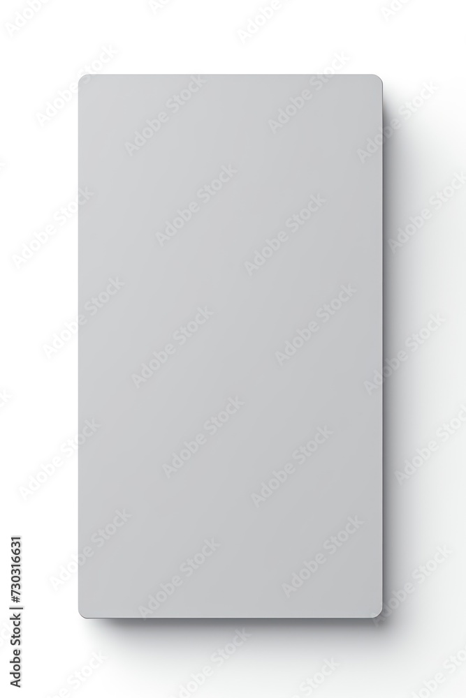 Gray rectangle isolated on white background