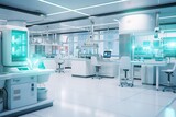 Sterilized Medical modern lab. Science people. Generate Ai
