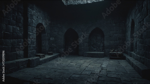 Dark dungeons with dungeons for prisoners.  © Evgenii