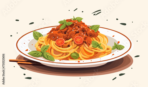 Bolognese vector flat minimalistic isolated illustration