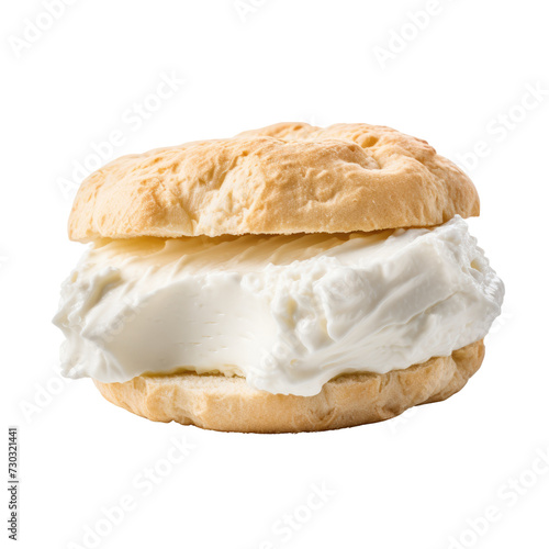 Cream cheese on transparent background