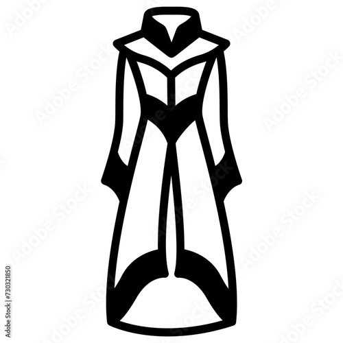 Wizard Robe glyph and line vector illustration