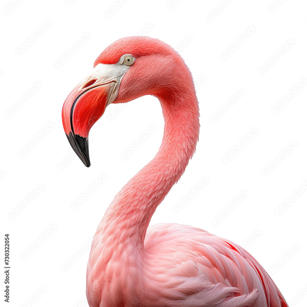 Fototapeta premium Flamingo on transparent background