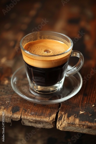 A shot of espresso, with its rich crema and dark hues, exudes sophistication.