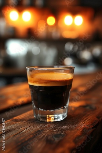 A shot of espresso, with its rich crema and dark hues, exudes sophistication.