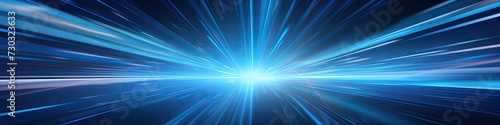 Abstract backgroudn igital image of light rays stripes lines with blue light background as banner