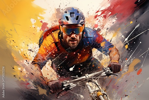 Mountain biking in Paris, France. Olympic Games in Paris 2024.