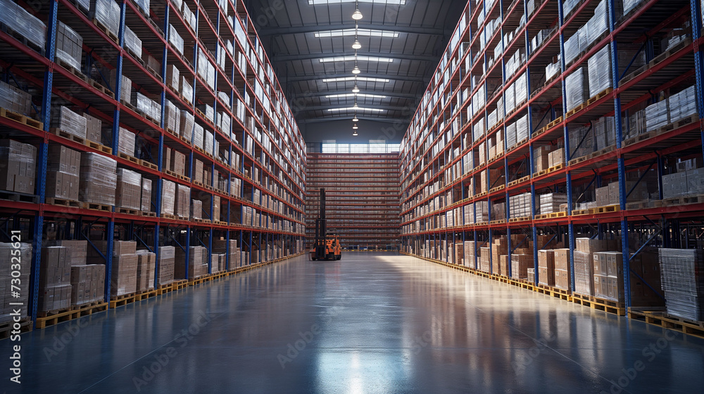 A Large Warehouse Filled With Lots of Shelves