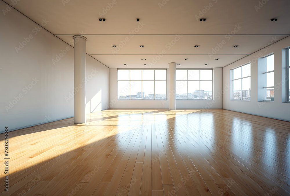 An Empty Room With Abundant Windows An Empty Room With Abundant Windows