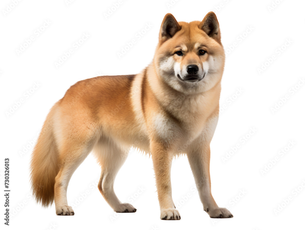 Robust Akita, isolated on a transparent or white background