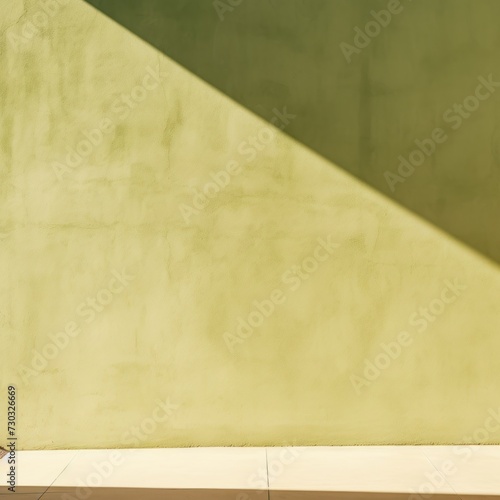 Khaki wall with shadows on it  top view