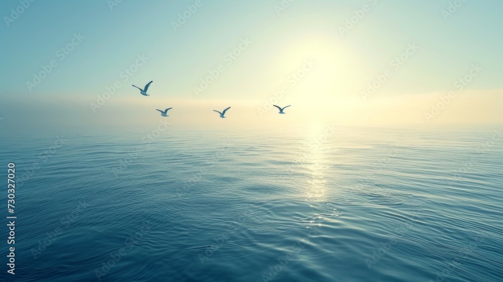 Seagulls glide above, witnessing the eternal dance of land and sea