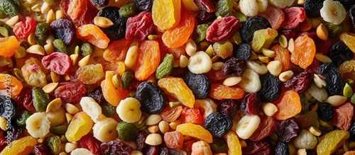 Vibrant mix of Persian dried fruits, pleasing to the eyes and palate.