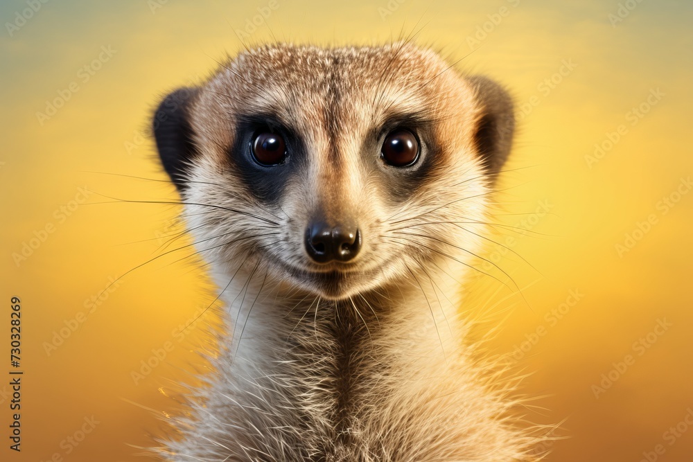 Curious Meerkat animal. Cute desert nature. Generate Ai Curious Meerkat animal. Cute desert nature. Generate Ai
